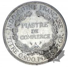 INDOCHINE-1913A-PIASTRE DE COMMERCE-TTB