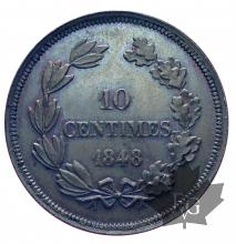 FRANCE-1848-10 CENTIMES-CONCOURS DE MOULLE-SUP-FDC