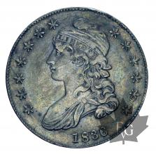 USA-1836-50 CENTS-CAPPET BUST-prSUP