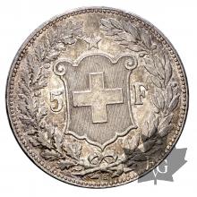 SUISSE-1890-5 Francs-qSUP