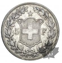 SUISSE-1891-5 Francs-TTB +