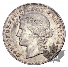 SUISSE-1892-5 Francs-TTB-SUP