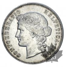 SUISSE-1904-5 Francs-TTB-SUP
