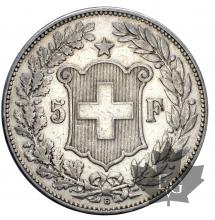 SUISSE-1904-5 Francs-TTB-SUP