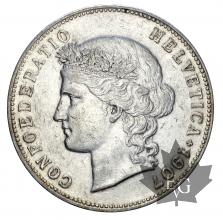 SUISSE-1907-5 Francs- TTB-SUP