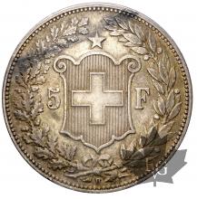 SUISSE-1909-5 Francs- qSUP