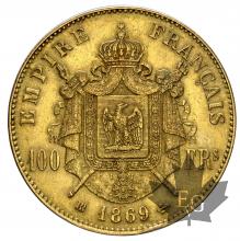 FRANCE-1869BB-100 FRANCS-prSUP