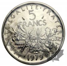 FRANCE-1979-5 FRANCS SEMEUSE-PIEFORT CU-NI-FDC