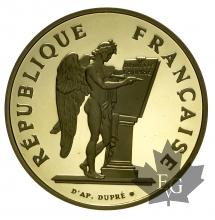 FRANCE-1989-100 FRANCS OR-Droits de l&#039;homme-PROOF