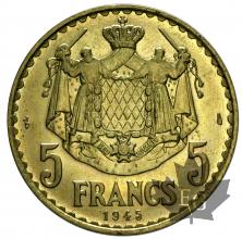 MONACO-1945-5 Francs Essai cupro-alu.
