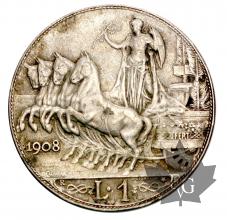 ITALIE-1908-1 Lira-SUP