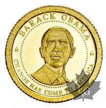 LIBERIE-2009-5 DOLLARS-PROOF-BARACK OBAMA