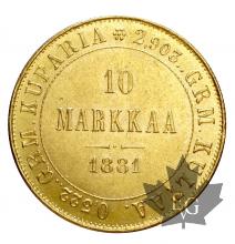 FINLANDE-1881-10 MARKKAA-FDC