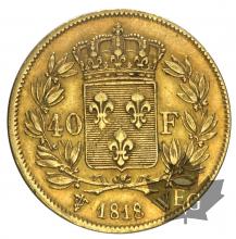 FRANCE-1818W-40 FRANCS LOUIS XVIII-TTB