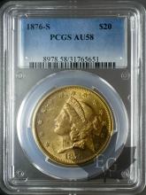 USA-1876S-20 DOLLARS-SUP-PCGS AU58