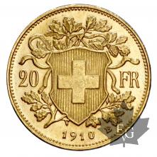SUISSE-1910-20 FRANCS HELVETIA-prFDC