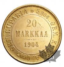 FINLANDE-1904L-20 MARKKAA-SUP-FDC