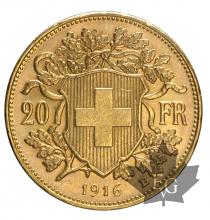 SUISSE-1922-20 FRANCS-HELVETIA-prFDC