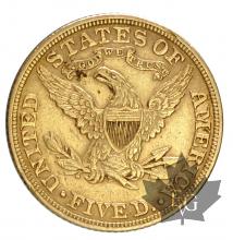 USA-1884-5 DOLLARS-LIBERTY-TTB-SUP