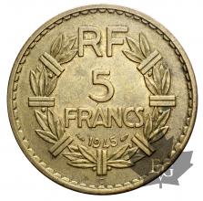 FRANCE-1945C-5 FRANCS LAVRILLIER-TTB+