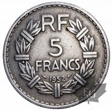 FRANCE-1952-5 FRANCS LAVRILLIER-TTB