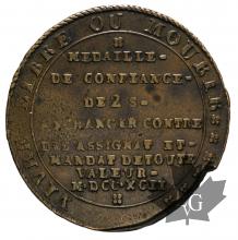 FRANCE-1792-2 Sols de Clémanson au faisceau-TTB