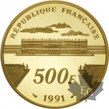 FRANCE-1991-500 FRANCS-MOZART-PROOF