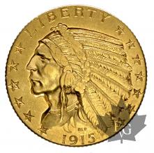 USA-1915-5 DOLLARS-INDIAN HEAD-SUP