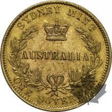AUSTRALIE-1870-Souverain-SUP-FDC