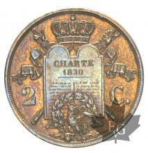 FRANCE-1847-ESSAI de 2 centimes à la charte-Sup