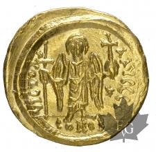BYZANTINE-539-540-SOLIDUS-MAURICE TIBERIUS-SUP