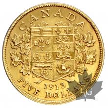 CANADA-1913-5 DOLLARS-GEORGE V-SUP