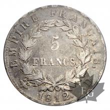 FRANCE-1812D-5 FRANCS-NAPOLÉON EMPEREUR-B-TB