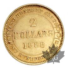 TERRENEUVE-1888-2 DOLLARS-TTB-SUP
