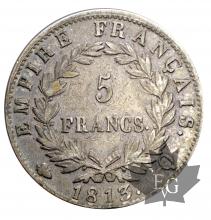 FRANCE-1813Q-5 FRANCS-NAPOLÉON EMPEREUR-TB-TTB