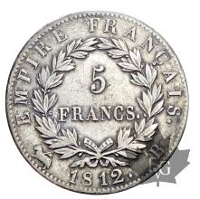 FRANCE-1812B-5 FRANCS-NAPOLÉON EMPEREUR-TB-TTB