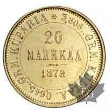 FINLANDE-1878-20 MARKKAA-Alexander II-prSUP