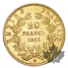 FRANCE-1855D-20 FRANCS-GRAND LION-TTB