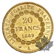 FRANCE-1849A-20 FRANCS-II REPUBLIQUE-SUP