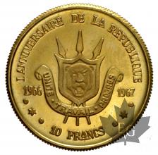BURUNDI-1967-10 FRANCS-PROOF