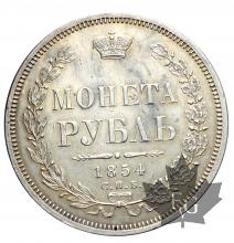 RUSSIE-1854-Rouble- Nicolas I