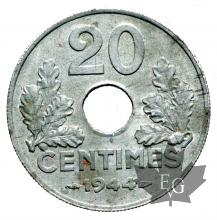 FRANCE-1944-20 CENTIMES-SUP