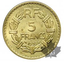FRANCE-1939-5 FRANCS LAVRILLIER-SUP