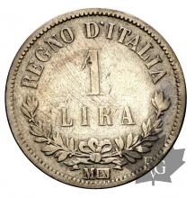 ITALIE-1863-1 LIRA-VITTORIO EMANUELE II-MILAN-TB-TTB