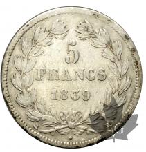 FRANCE-1839 D- 5 FRANCS-arche de Noé-TTB