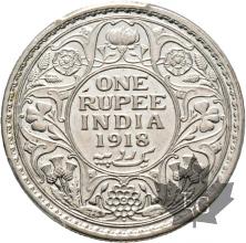 INDE-1918 B-RUPEE-George V-INDIA PCGS AU53