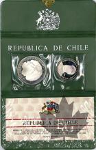 CHILE-1968-5 ET 10 PESOS ARGENT-BE-PROOF