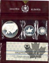 ALBANIE-1968-25, 10, 5 LEKE-SÉRIE BE-PROOF SET