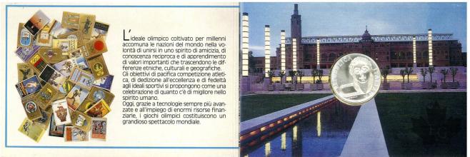 ITALIE-1992-500 LIRE-OLIMPIADI DI BARCELLONA -FDC