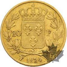 FRANCE-1824W-20 FRANCS-LOUIS XVIII-prTTB